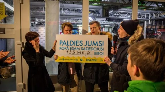 Pie t/c „Origo” noslēdzies labdarības maratons #DodPieci – saziedoti 135 546, 71 eiro!