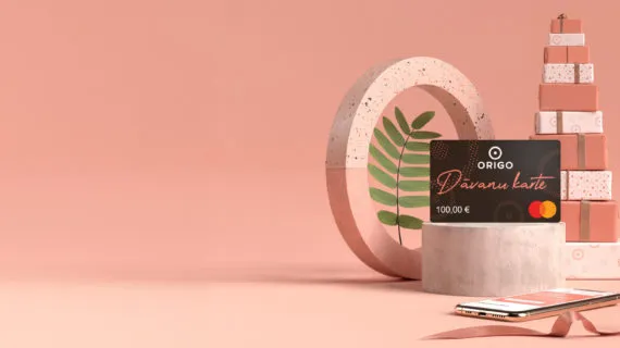 Jaunā Origo Dāvanu karte – skaistiem pārsteigumiem svētkos un ikdienā
