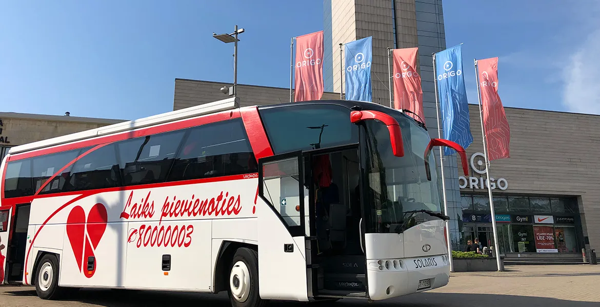 14. jūlijā – laukumā pie t/c “Origo” VADC specializētā autobusa vizīte