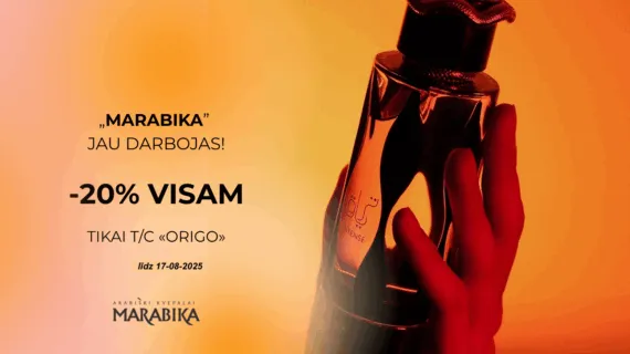 Smaržu veikals “MARABIKA” ir atvērts.