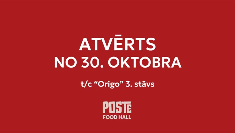Šonedēļ t/c “Origo” atklās jaunu garšu un tikšanās oāzi “POSTe”